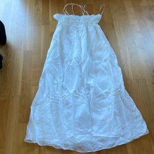 White Linen Maxi Dress